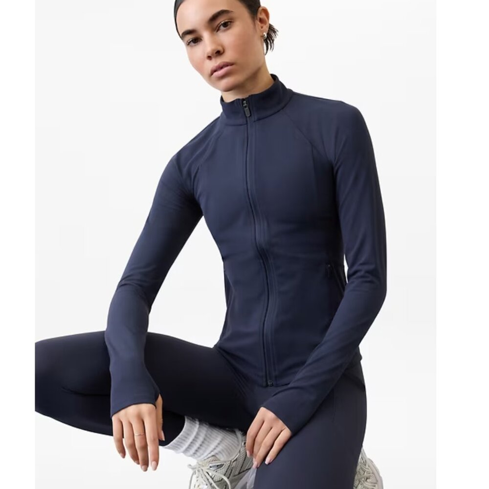 NWT Athleta Salutation Jacket 2.0 in Navy